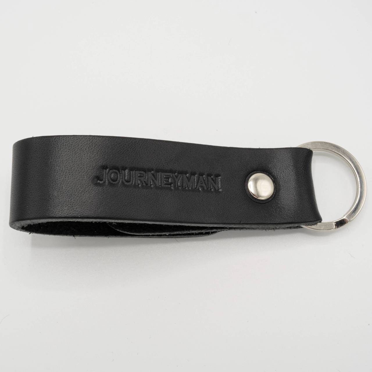 Journeyman Handcrafts Leather Key Ring, Black