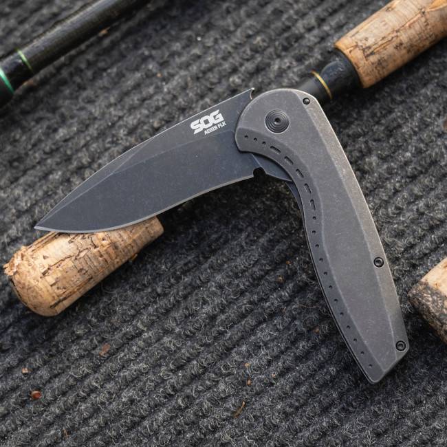Aegis FLK 2.0 - Drop Point - Black – SOG Knives UK