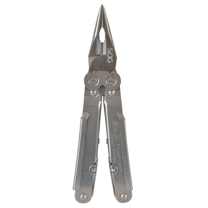 ⚠️ SOG PowerLock GSA S61 with Leather Sheath, Satin - WEB EXCLUSIVE – SOG