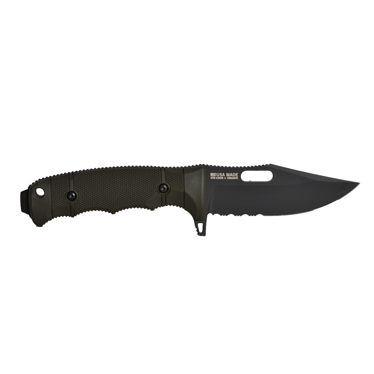 SEAL FX - Clip Point, Serrated OD Green - Web Exclusive