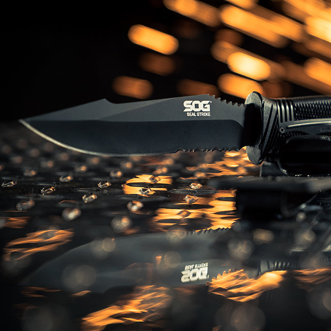 SEAL Strike - Black, Deluxe Sheath – SOG Knives UK
